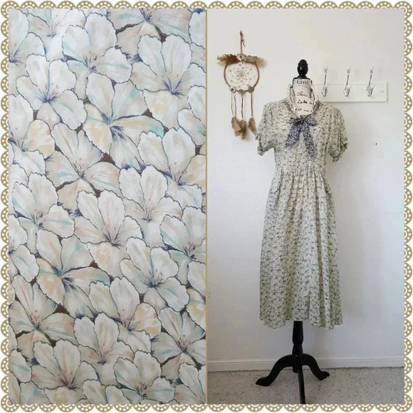 Vintage 70s Floral Prairie Gunne Sax Inspired Summer Dress